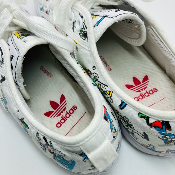 Adidas Originals Nizza x Disney Sport Goofy White Sneakers - Picture 14 of 16